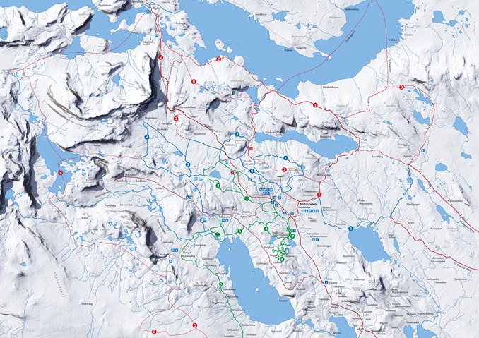 Skiløypekart med løypenavn