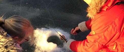 Isfiske På Øyangen